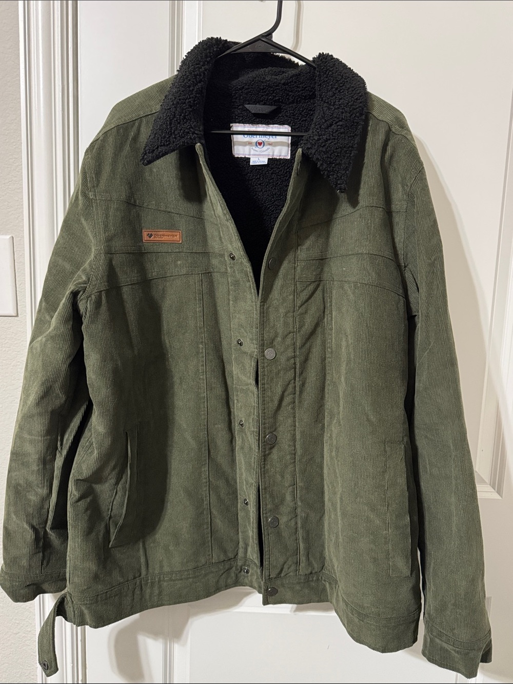 Obermeyer corduroy sherpa lined jacket